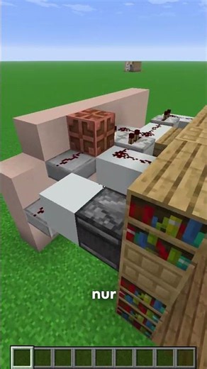 Hidden 2x2 Piston Bookshelf Door | Minecraft Redstone Tutorial
