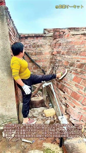 現代の問題には古代の解決策が必要 人間ジャックハンマー編：村のDIYで工具ゼロでレンガの壁を解体する