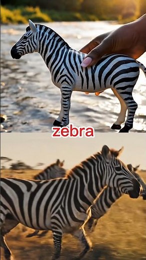 Toy vs Real Animals for Kids 🧸 | Zebra, Turtle and More