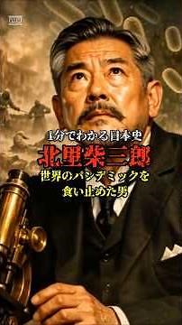 【１分でわかる日本史 】北里柴三郎 世界のパンデミックを、たった一人で食い止めた男。 #一分でわかる#日本史 #歴史