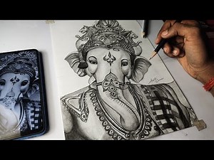 Ganpati Drawing Step by step | How to Draw Lord Ganesha | Drawing of Ganesh ji 😍