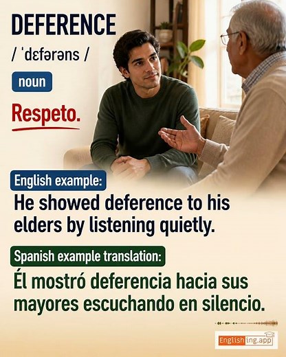 Deference: English vocabulary meaning and example