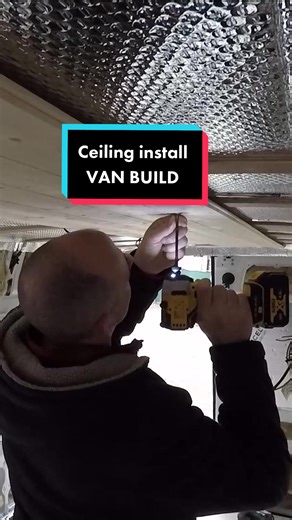Ceiling install #vanbuild #diy #vanbuildseries #vanlife #vanconversion #sprintervanconversion #vanbuildprogress #sprintervan
