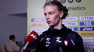 Maria Żodzik po finale skoku wzwyż na HMŚ w Toruniu