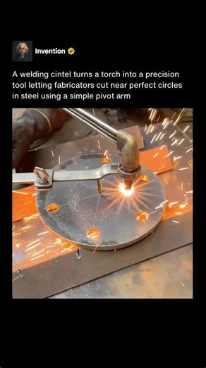 This Simple Tool Lets a Torch Cut Perfect Circles in Steel 🛠️ #shorts