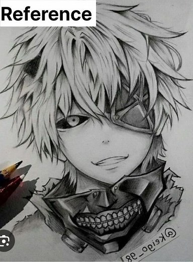 How to draw anime with reference #anime #art #drawing