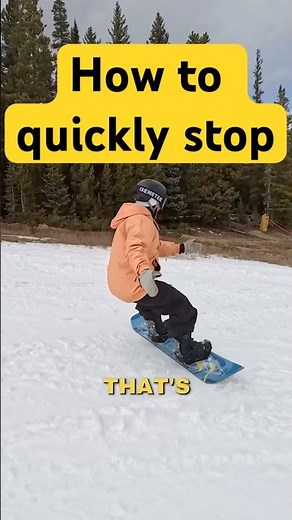 How to stop quickly on a Snowboard beginner guide #snowboarding