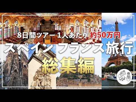 『Trip Vlog』海外初心者にオススメ！ スペイン＆フランス ツアー旅行 総集編 後悔しない8日間の旅行プラン