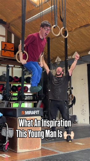 Inspiring Young Man Achieves Strict Ring Muscle Up