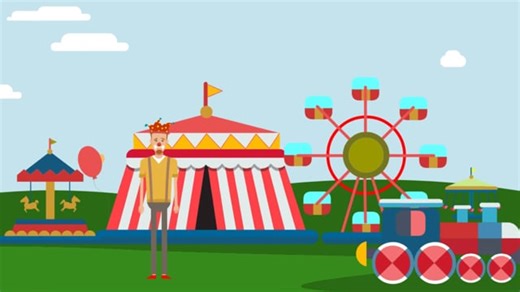 Cartoon, Character, Circus. Free Stock Video