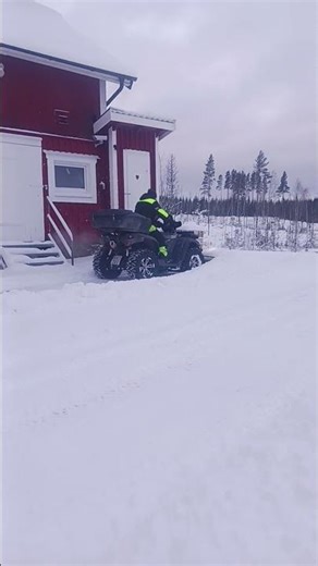 Winter Snow Removal Using a Quad#sweden#snow#shorts