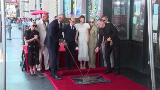 Emily Blunt, Stanley Tucci honored with stars on the Hollywood Walk of Fame