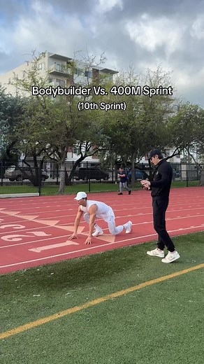 Intense Track Workout: Final Lap of 400M Sprint
