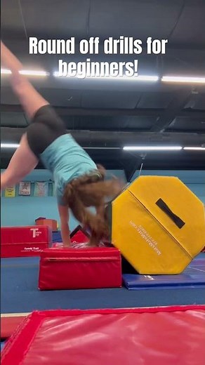 Beginner round off drills! #foryou #gymnast #gymnastics #roundoff #howto