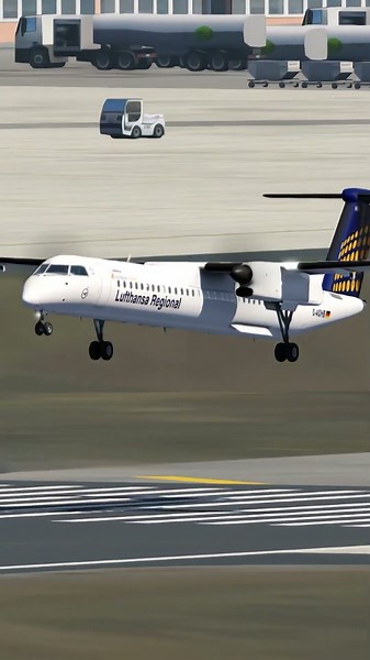 Aerofly FS Global Q400 Lufthansa Regional Landing at Frankfurt Airport | Stunning Flight Simulation