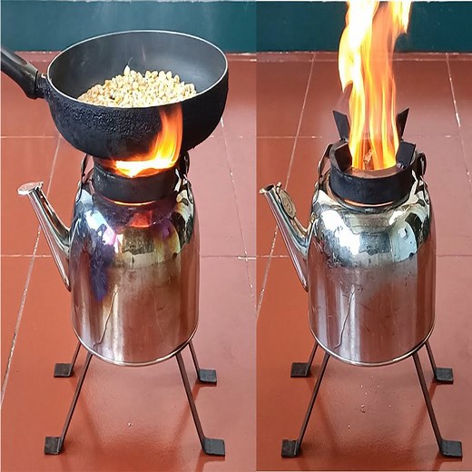 How to make a wood stove from an old kettle | Genius Hands DIY