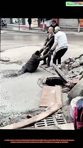 Piège de béton : deux inconnus sauvent un homme avant que le béton ne durcisse