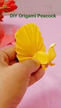 DIY Origami Peacock 🦚 | Easy & fun #OrigamiPeacock #PaperArt #HandmadeCraft #DIYOrigami #CraftIdeas