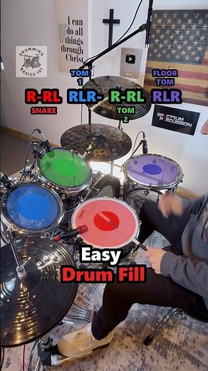 Nail This Drum Fill in Minutes 🥁 #drumlessons #beginner #drums