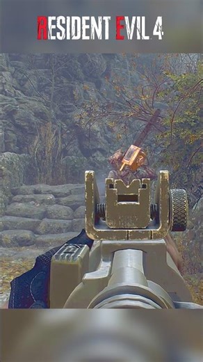 Resident Evil 4 remake kill chainsaw villager with SR M1903 Professional difficulty #shorts #viral