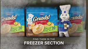 1.7M views · 7.7K reactions | Bundle up and follow the Doughboy to the frozen aisle to find delicious Pillsbury Frozen Biscuits. You decide how many to bake up, make one or all! | Pillsbury | Facebook