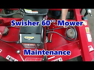 How to replace the belts and blades on a Swisher T 60 mower