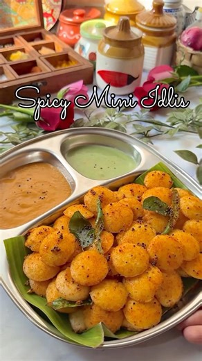 Spicy Mini Idlis #chutney #recipe #southindianfood #breakfast #food #foodvideo #blogs #tasty #shorts