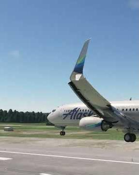 MSFS 2020 Boeing 737-900ER Alaska Airlines Landing at ANCHORAGE #aviation #flightsimulator