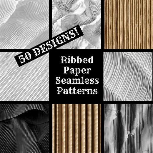 Ribbed Paper Seamless Patterns: 50 PNG Textures (digital Download) - Etsy Australia
