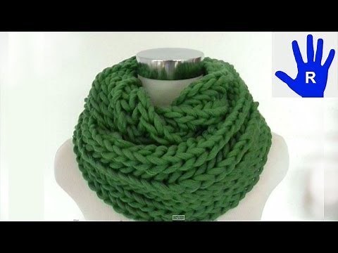 Knitting - Loop or scarf in fisherman's brioche pattern from HATNUT cool by Pro Lana - Veronika Hug