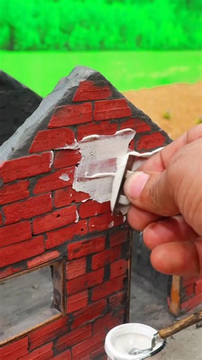 Deepak Swami on Instagram: "Making a full miniature house in under 3 minutes! Mini bricks and cement! #project #scienceproject #viral #diy #miniature #house"