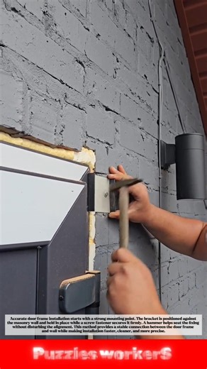 Door Frame Bracket Installation on Masonry Wall 🔨 | Strong & Precise Mounting