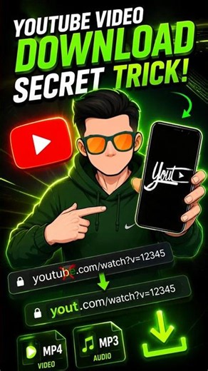 YouTube Secret URL Trick 🤯 | Save Videos as MP3 & MP4 in Seconds!