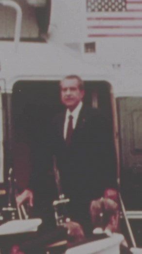 President Richard Nixon announced his intention to become the first president in American history to resign on #ThisDayInHistory in 1974. Just before noon the next day, he officially ended his term as the 37th president with his final salute seen here. 🎥 Richard Nixon gives his final salute while boarding his helicopter to depart from the White House; 1974 | HISTORY