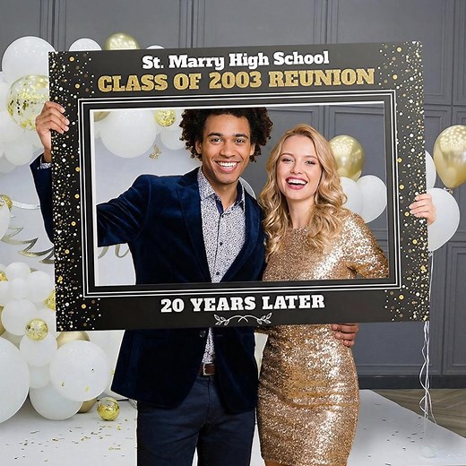 High School Reunion Photo Booth, School Reunion Selfie Frame, Class Reunion Photo Prop, Custom High School Reunion Decorations - Etsy