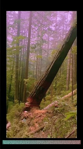 Felling a Massive Pine Tree in the Deep Forest cutting trees | Precision Chainsaw Work