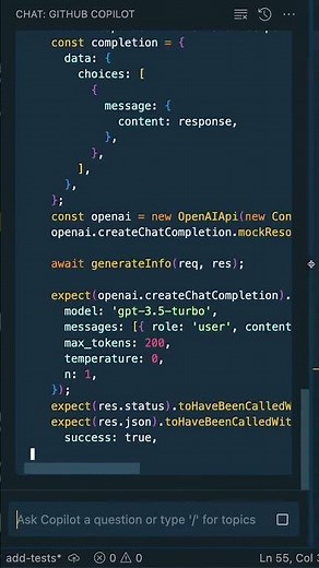 Write Tests using GitHub Copilot Chat #github #githubcopilot