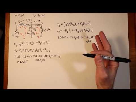 AC Electrical Circuit Analysis: Mesh Analysis Example, Part 1
