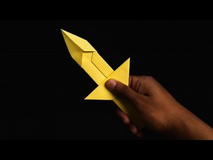 HOW TO MAKE A PAPER SWORD - ORIGAMI SWORD TUTORIAL STEP BY STEP