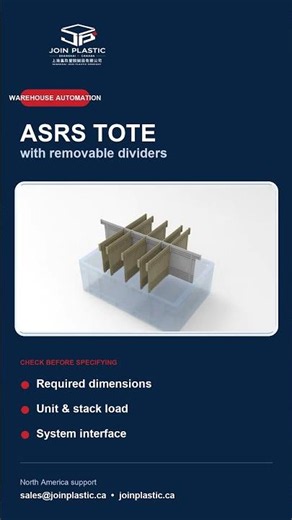 ASRS Tote for Automated Warehouses | Reusable Plastic Storage Bin #Shorts