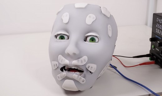 This frighteningly realistic animatronic head features expressive silicone skin | Arduino Blog