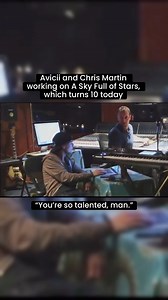 “A Sky Full of Stars” — co-written and co-produced by Avicii — turns 10 years old today This ‘True Stories’ scene between Chris Martin and Avicii is still so wholesome And then Chris Martin explaining that Coldplay wanted to make a dance song but they didn’t know what they were doing. So they called Avicii | Dancing Astronaut