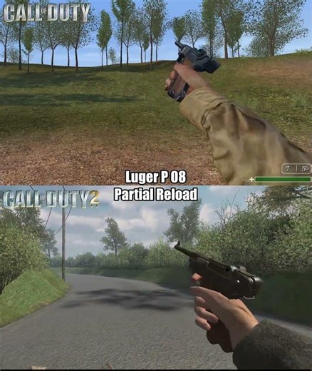 Call of Duty VS Call of Duty 2 | All Pistol Reload Animations #callofduty
