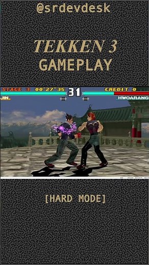 Tekken 3 Gameplay Hard Mode | 1080p 60 FPS #shorts #tekken3 #jinkazama #ps1gameplay