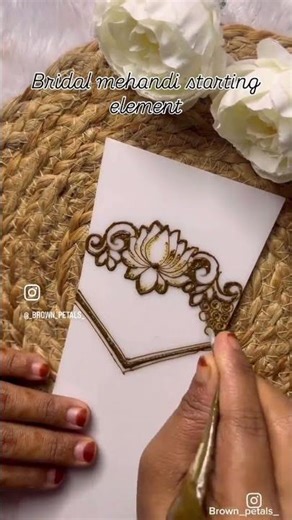 Bridal Henna starting element tutorial 💫🍃