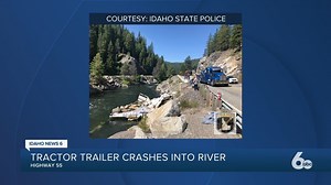 8.7K views · 66 reactions | A semi truck crashed into the river off Highway 55 Saturday afternoon, and traffic has been backed up between Smiths Ferry and Cascade since. Miles of cars are stuck in traffic, forcing Fourth of July plans to go on hold. | Idaho News 6 | Facebook