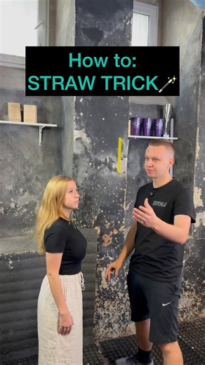 Nikolai Fomin | 🪄How to: STRAW TRICK Be the party magician everywhere you go🔥 This trick is truly from a different dimension😉 Original autor @hanederstefan... | Instagram