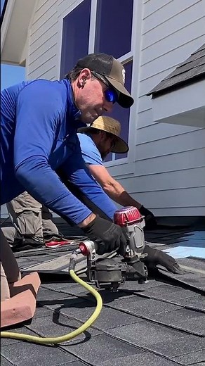 Roof Shingle Installation on a Custom Home | Malarkey’s Vista Midnight Sky