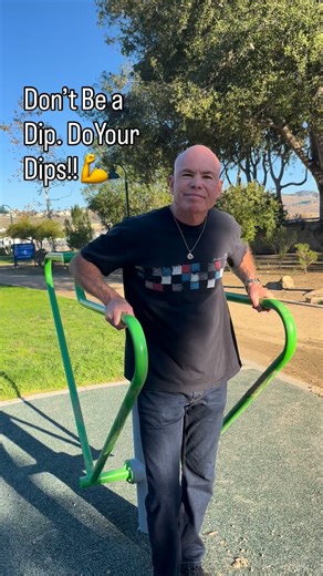 1.9K views · 15 reactions | How many dips can you do? Tomorrow I’ll try a Max set for you. My goal will be 20. This is a great upper body exercise, and it works your chest, your shoulders, your triceps, and your upper back. It’s hard to beat! #Dips #DipBars #Calisthenics #InThePark #Sun #Sunshine #Bodyweight #Outdoors #FitOver68 | Steve Estrada | Facebook