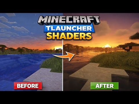 Minecraft TLauncher Shaders Tutorial (BSL) | Before vs After INSANE!